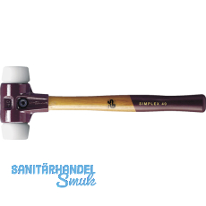 Schonhammer Temperguss Kopfdurchmesser 50 mm Nylon wei Hickory Stiel