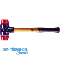 Schonhammer Temperguss Kopfdurchmesser 50 mm Plastik rot Hickory Stiel