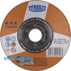 TYROLIT Schruppscheibe Premium*** Alu 125 x 7 mm Form 27