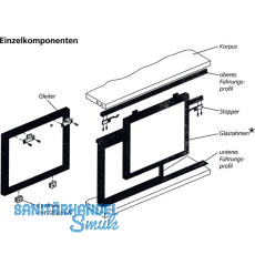 SCHCO - Beschlgegrt. Innenfront, Glasstrke 4, TK 20 Kg