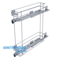 Sige Seitenwandauszug mit Vollauszug KB300; T500 mm, Stahl silberfarbig