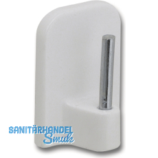 Selbstklebehaken fr Vitragenstangen, Stift  2 mm, Kunststoff wei