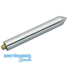 Senklot Lange Form aus Stahl mit abschraubbarer Messingkappe 220 Gramm