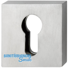 SOLIDO SH-Zylinderrosette auen 52 x 52 mm, Hhe 12 mm, ohne KZS,Edelstahl matt