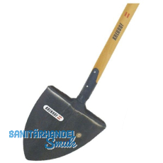 KRENHOF Spitzschaufel geschmiedet mit Feder mit Stiel Gre 280 x 290 mm