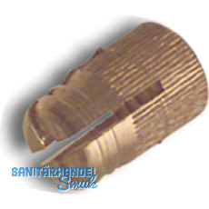 Spreizmuffe Messing, M6x9, sechskant, Bohr 8, Messing blank