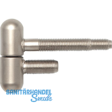 Stahlzargenband 2-tlg. mit Rundkopf, ø 16 mm, Höhe 50,5 mm,Stahl vernickelt matt Stahlzargenband 2-tlg. mit Rundkopf, ø 16 mm, Höhe 50,5 mm,Stahl vernickelt matt