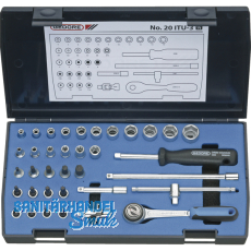 GEDORE Steckschlssel-Satz 1/4\" 20 ITU-3 mit Umschalknarre 36-teilig