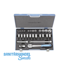 GEDORE Steckschlssel-Satz 19IMU-10 1/2\"vierkant mit Umschaltknarre 27-teilig