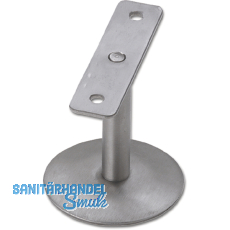 Stiegengriffsttze flach, Ros.  61 mm, Wandab. 60 mm, Edelstahl