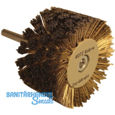 Strukturierbrste Messing 90 mm Schaft 10 mm fr Bohrmaschine