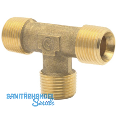 Druckluft T Stck mit AG 3/8\" aus Messing
