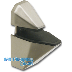 Glastablar-Klemmtrger Eckig, Glas 3-25 mm, Zinkdruckguss Edelstahl Effekt