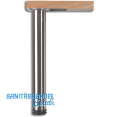 Tischfu zylindrisch  60 mm, Lnge 470 mm, Stahl silber RAL 9006