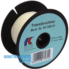 KAUFMANN Trassierschnur weiß, leicht dehnbar, ø 1,7 mm Länge 50 m KAUFMANN Trassierschnur weiß, leicht dehnbar, ø 1,7 mm Länge 50 m