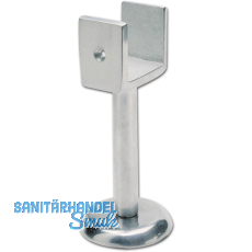Trennwandsttze U-frmig, Bodenabst. 102mm, Lichte Breite 25 mm, silber eloxiert