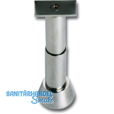 Trennwandsttze gerade, verstell. Bodenabst. 100-125mm, Aufl. 19x55 mm,Edelstahl