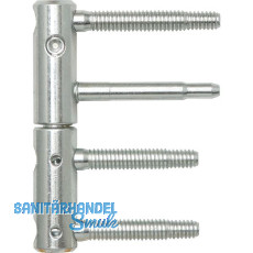 Trband 3-DIM 2-tlg. Bolzen 65 bzw.55mm,Tragkraft 120 kg, 20 mm,verzinkt silber