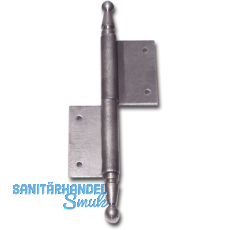 Trnussband mit Zierkopf, links, 140 x 210 mm, Stahl blank