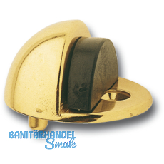 Bodentürpuffer - Bodenpl. ø 45 mm, Anschlagh. 17 mm, Messing poliert Bodentürpuffer - Bodenpl. ø 45 mm, Anschlagh. 17 mm, Messing poliert