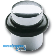 Bodentrpuffer  25 mm, Hhe 30 mm, Anschlag Gummiring, Messing verchromt