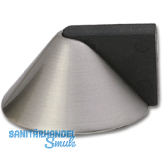 Bodentürpuffer - Bodenpl.ø 50 mm,Anschlagh. 26 mm, Messing vernickelt matt Bodentürpuffer - Bodenpl.ø 50 mm,Anschlagh. 26 mm, Messing vernickelt matt