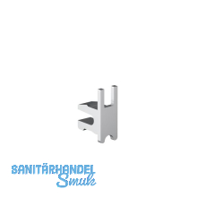 SUPRA Endplatte, Glasstrke bis 8, Kunststoff silberfarbig