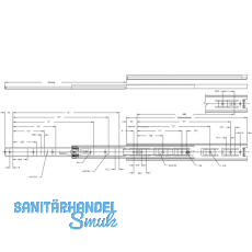 ACCURIDE 3832DO Kugelkfigfhrung - Vollauszug, L 600 mm Stahl chromatiert