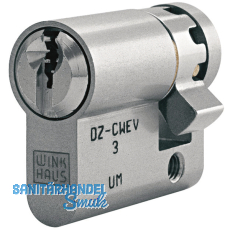 Einbauhalbzylinder key Tec RPE, Lagerprogramm, 35 mm, Messing vernickelt matt