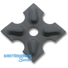 Zierrosette (Pfettenscheibe) 80x80x4 mm, Bohr- 17 mm,Stahl schwarz pulverbesch.