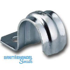 Befestigungsschelle halb 28 mm verzinkt mit einem Befestigungsloch