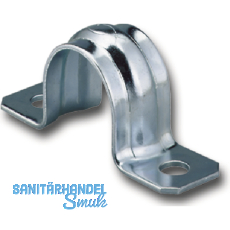 Befestigungsschelle 25 mm verzinkt mit zwei Befestigungslcher