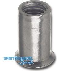 Blindnietmutter Senkkopf Rundschaft offen M 8x19.0 Stahl verzinkt