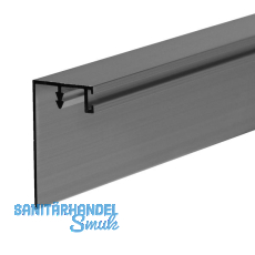 Gegen - Griffleiste zum Einnuten, L - 2600, Aluminium silber eloxiert Gegen - Griffleiste zum Einnuten, L - 2600, Aluminium silber eloxiert