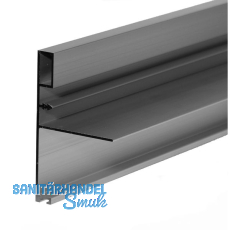 Griffleiste zum Einnuten breit, L - 2600, Aluminium silber eloxiert Griffleiste zum Einnuten breit, L - 2600, Aluminium silber eloxiert