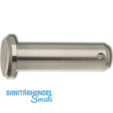 DIN1444B 16H11x50 Edelstahl A2 Bolzen mit Kopf und Splintloch