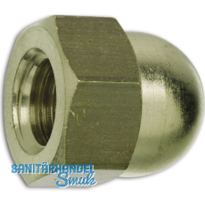DIN1587 M 6 Messing blank Hutmutter hohe Form