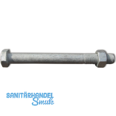 DIN 601 4.6 M16x400 feuerverzinkt Mutterschraube (Bauschraube) DIN 601 4.6 M16x400 feuerverzinkt Mutterschraube (Bauschraube)