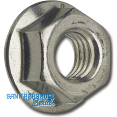 DIN6923 M 8 Edelstahl A2 Sechskantmutter mit Flansch