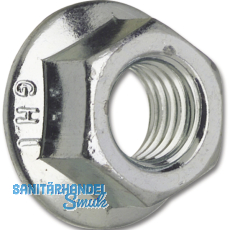 DIN6923/ 8 M20 verzinkt Sechskantmutter mit Flansch