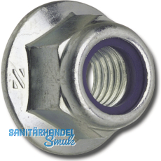 EN1663/ 8 M 6 verzinkt Sechskantmutter m. Flansch u. Polyamideinlage (DIN 6926)