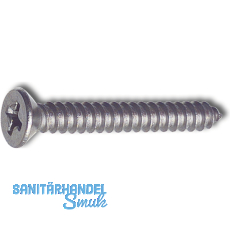 DIN7982C 3.5x 38 Phillips-KS Edelstahl A2 Senkkopf-Blechschraube ~ISO 7050