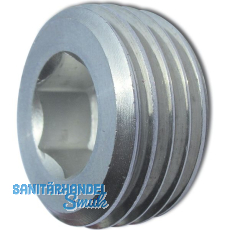 DIN 906 5.8 R3/8\" verzinkt Verschlussschraube kegeliges Rohrgewinde mit ISK