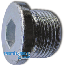 DIN 908 5.8 G 3/4\" verzinkt Verschlussschraube zylindrisches Rohrgewinde