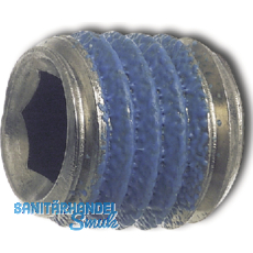 ISO4026 M 8x 6 Edelstahl A2 mit Tuflok-rundumbeschichtung (blau) (DIN 913)