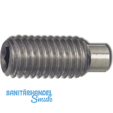 ISO4028 M 5x 10 Edelstahl A2 Gewindestift mit Zapfen Innensechskant (DIN 915) ISO4028 M 5x 10 Edelstahl A2 Gewindestift mit Zapfen Innensechskant (DIN 915)
