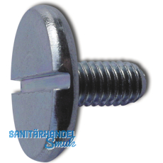 DIN 921 M 4x 12 verzinkt Flachkopfschraube mit Schlitz und grossem Kopf