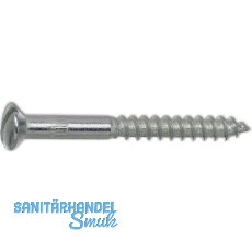 DIN 95 6.0 x 60 verzinkt Holzschraube Linsensenkkopf mit Schlitz