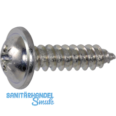 DIN 968C 3.5x 16 Phillips Kreuzschlitz verzinkt Blechschraube mit Bund