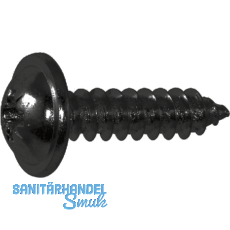 DIN 968C 4.2x 25 Phillips Kreuzschlitz verzinkt schwarz Blechschraube mit Bund